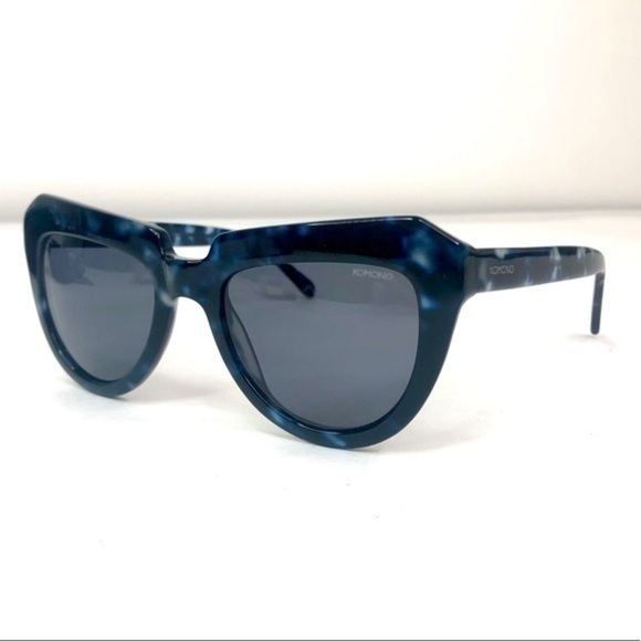 New KOMONO Sunglasses Stella Indigo Demi Navy Blue Tortoise Cat eye retro